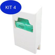 Kit 4 Dispenser P/Saco Plast. Para Descarte De Absorvente - Obeg