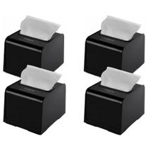 Kit 4 Dispenser Porta Guardanapo Interfolhado Preto Nobre Kit 4 Dispenser Porta Guardanapo Interfolhado Preto Nobre