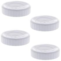Kit 4 Dispenser Saboneteira Canelatta 11Cm Branco Kit 4 Dispenser Saboneteira Canelatta 11Cm Branco