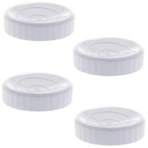 Kit 4 Dispenser Saboneteira Canelatta 11Cm Branco Kit 4 Dispenser Saboneteira Canelatta 11Cm Branco