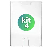 Kit 4 Display Expositor Folheto Informativo Office 32x24cm A4 Dupla Face Vertical Horizontal Cristal
