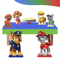 Kit 4 Displays de Mesa 20cm + 2 Totens de Chão 45cm MDF 3mm - Patrulha Canina Kit 4 Displays de Mesa 20cm + 2 Totens de Chão 45cm MDF 3mm - Patrulha Canina