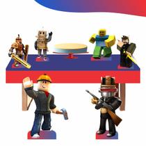 Kit 4 Displays de Mesa 20cm + 2 Totens de Chão 45cm MDF 3mm - Roblox Kit 4 Displays de Mesa 20cm + 2 Totens de Chão 45cm MDF 3mm - Roblox