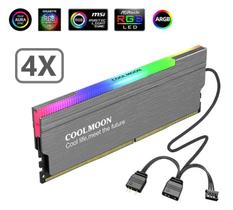 Kit 4 Dissipador Calor Memória RAM ARGB 3 Pinos 5v Control - Coolmoon