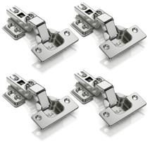 Kit 4 Dobradiça Armário Cozinha Guarda Roupas 35mm Curva