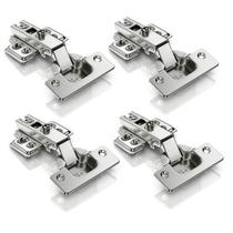 Kit 4 Dobradiça Armário Cozinha Guarda Roupas 35mm Reto