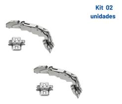 Kit 4 Dobradiça Clip Top Blumotion 155º Reta Blum 71b7550.26