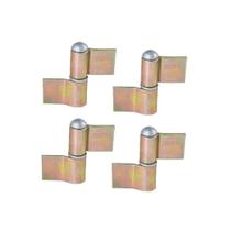 Kit 4 Dobradiça Gonzo Nº2 Com Aba 1'' Porta Portão Ferro Kit 4 Dobradiça Gonzo Nº2 Com Aba 1'' Porta Portão Ferro