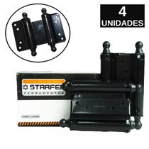 Kit 4 Dobradiça para Porta Janela Vai e Vem Bang Bang Faroeste 4 Polegadas