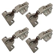 Kit 4 Dobradiça Reta 35Mm Com Pistão Calço 3D Clip On 2 Par Kit 4 Dobradiça Reta 35Mm Com Pistão Calço 3D Clip On 2 Par