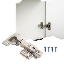 Kit 4 Dobradiça Reta 35mm Porta Armário Móveis (promoção)