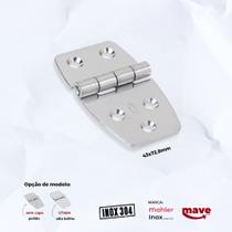 Kit 4 Dobradiças Náuticas Assimétricas com parafuso em Inox 304 Mahler