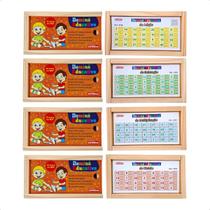 Kit 4 Dominós Operações Matemáticas Jogo Domino Pedagógico Infantil Brinquedos Educativos Carimbras Criança 5 anos