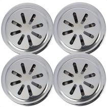 Kit 4 Drenos Nivelador de Parede Encaixe 50mm Inox para Piscina
