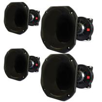 Kit 4 Driver Corneta Curta 100 W Rms Fenólico Hiken Kit 4 Driver Corneta Curta 100 W Rms Fenólico Hiken