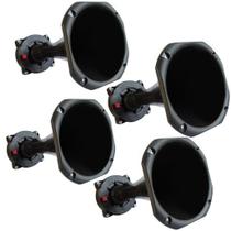 Kit 4 Driver Corneta Longa 100 W Rms Hiken Som Profissional Kit 4 Driver Corneta Longa 100 W Rms Hiken Som Profissional