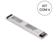 Kit 4 Driver Slim 8A Entrada Bivolt Saída 24V 200W IP20 Gaya
