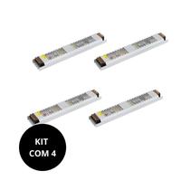 Kit 4 Driver Slim Entrada Bivolt Saída 12V 60W IP20 Gaya