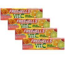 Kit 4 Drops Freegells Vit C Citrus com 31,7g Kit 4 Drops Freegells Vit C Citrus com 31,7g