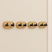 Kit 4 Duplas De Gancho Adesivo Bambu e Metal Sem Furo