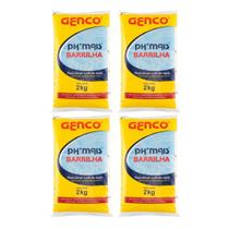 Kit 4 Elevador De Ph + Granulado Genco Barrilha 2kg Kit 4 Elevador De Ph + Granulado Genco Barrilha 2kg