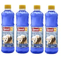 Kit 4 Eliminador de Odores Tradicional Sanol Dog 500ml