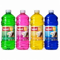 Kit 4 Eliminador Odores Sanol Dog 2l Pet Sem Cloro Cães Gato