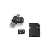 Kit 4 em 1 Cartão de Memória com Adaptador USB Dual Drive e Adaptador SD 64GB Multi - MC152