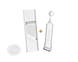 Kit 4 Em 1 Descascador E Cortador Para Legumes E Frutas Kit 4 Em 1 Descascador E Cortador Para Legumes E Frutas