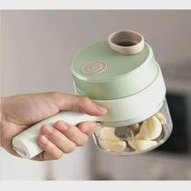 Kit 4 EM 1 Fatiador Cortador Picador De Legumes Elétrico Portátil Usb