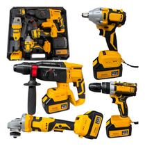 Kit 4 Em 1 Ferramentas Multifunções A Bateria 21v Brushless
