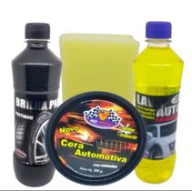 Kit 4 em 1 Limpeza Automotiva Carros Motos Mil Milhas
