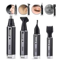 Kit 4 em 1 Máquina Aparador Cabelo Barba Pelos Nariz Sem Fio USB Recarregável Kemei 6630 Kit 4 em 1 Máquina Aparador Cabelo Barba Pelos Nariz Sem Fio USB Recarregável Kemei 6630