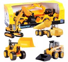 Kit 4 Em 1 Máquinas Workers Series 57 Cm Roma Brinquedos - Ref. 0345