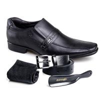 Kit 4 em 1 Sapato Masculino Rafarillo Executive Em Couro Kit 4 em 1 Sapato Masculino Rafarillo Executive Em Couro