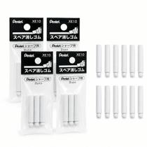 Kit 4 embalagem De Refil Borracha Pentel XE10 Com 12 Unidades Compatível Lapiseiras Twist Erase E Quick Click Original Substitui Modelo E10 - Kit 4 embalagem De Refil Borracha Pentel XE10 Com 12 Unidades Compatível Lapiseiras Twist Erase E Quick Click Original Substitui Modelo E10 -
