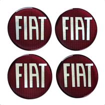 Kit 4 Emblema Calota Roda Fiat Adesivo Vermelho Resinado 48m Kit 4 Emblema Calota Roda Fiat Adesivo Vermelho Resinado 48m