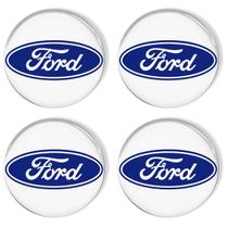Kit 4 Emblema Calota Roda Ford Prata Adesivo Resinado 48mm Prateado Kit 4 Emblema Calota Roda Ford Prata Adesivo Resinado 48mm Prateado