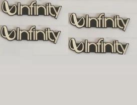 Kit 4 Emblema Falante Caixa Som Infinity Amg Ford Bmw Audi - Stickkar