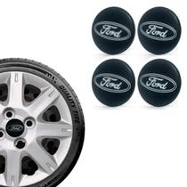 Kit 4 Emblema Ford Preto para Calota Grid Aro 13 14 15