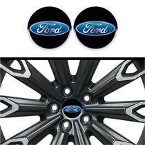 Kit 4 Emblema Logo Adesivo Ford logo azul fundo preto 48 mm Kit 4 Emblema Logo Adesivo Ford logo azul fundo preto 48 mm