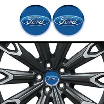 Kit 4 Emblema Logo Adesivo Ford logo clássica cromo fundo Azul 48 mm Kit 4 Emblema Logo Adesivo Ford logo clássica cromo fundo Azul 48 mm