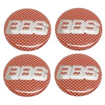 Kit 4 Emblema Logo Adesivo Resinado BBS 65mm