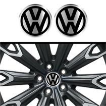 Kit 4 Emblema Logo Adesivo VW logo preta fundo cromo 48 mm Kit 4 Emblema Logo Adesivo VW logo preta fundo cromo 48 mm