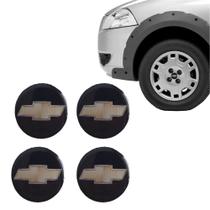 Kit 4 Emblema Resinado Chevrolet Calota Preto Kit 4 Emblema Resinado Chevrolet Calota Preto