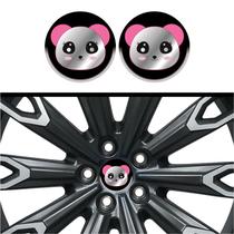 Kit 4 Emblema Urso pink 48 mm