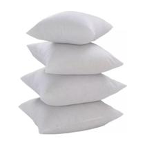 Kit 4 Enchimento Almofada Refil 40x40Fibra Silicone 100%