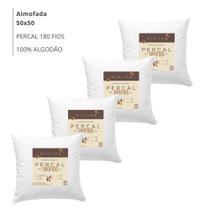 Kit 4 Enchimento Recheio Almofadas Refil 50x50 Percal 180F Br Ninara