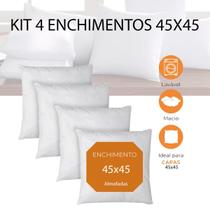 Kit 4 enchimento refil almofada 45x45 - Home