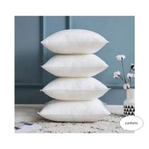 Kit 4 Enchimento Refil para Almofada 45cm x 45cm Enchimento de poliéster+ 1 capa